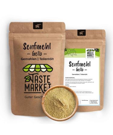 TASTE Guter Geschmack 10 x 500g yellow mustard flour | Ground mustard powder | Mustard making | Ground mustard seeds | Spices 5000g