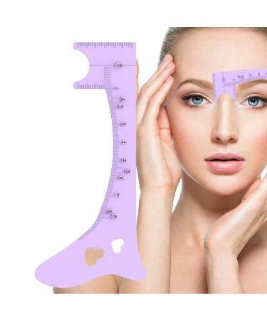 Eyebrow ruler eyebrow template for women eyeliner quick eye makeup tool multifunction eyebrow measuring tool for eyebrows Purple