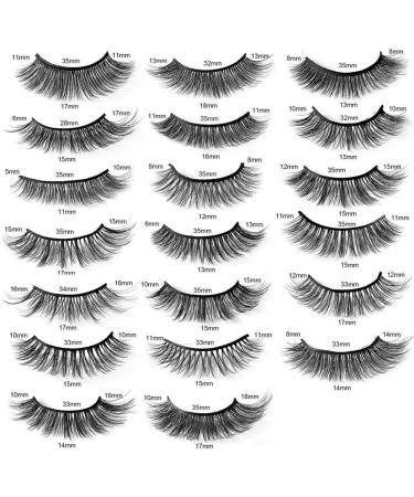 False Eyelashes 20 Pairs Textured Natural Fluffy Boosted Wispy Lashes False Eyelashes Thick Long Messy False Eyelashes - Buy Online on GoSupps.com