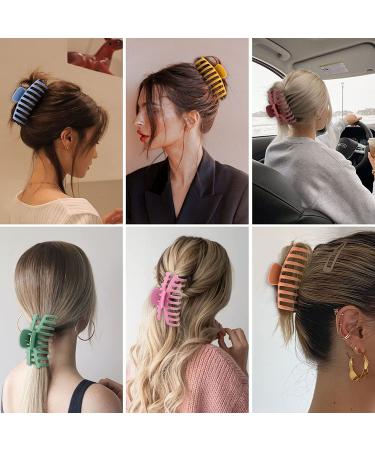 12 Pack Large Hair Claw Clips for Women - Matte Banana Clips for Strong Hold - Hair Clamps for Thin and Thick Hair - Perfect Christmas Gifts - Buy Online on GoSupps.com