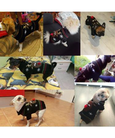 Christmas Dog Sweater Turtleneck - Warm Knitwear for Puppies & Dogs | Cute Moose Pattern | Perfect Holiday Gift - Buy Online on GoSupps.com