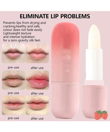 Natural Lip Balms Long-lastings Moisturizing Hydrating Lipstick Anti Cracked Reduce Lip Line Lip Care Makeup Cosmetic Natural Lip Care Beauty Treat Sweetheart Strawberr - Buy Online on GoSupps.com
