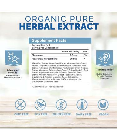 veryherbs Tinnitus Relief for Ringing Ears 120 Capsules with Vitamin C & B Complex Supports Ear Health - Buy Online on GoSupps.com