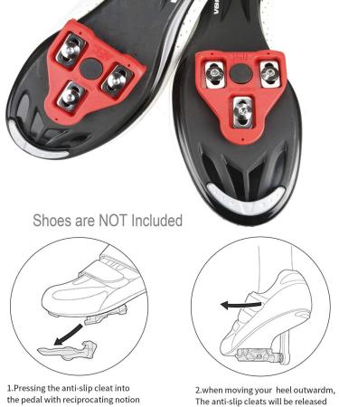 Neworld Look Delta Bike Cleats Set for Road Cycling | Compatible with Look System | Indoor & Outdoor Cycling Cleat Kit - Buy Online on GoSupps.com