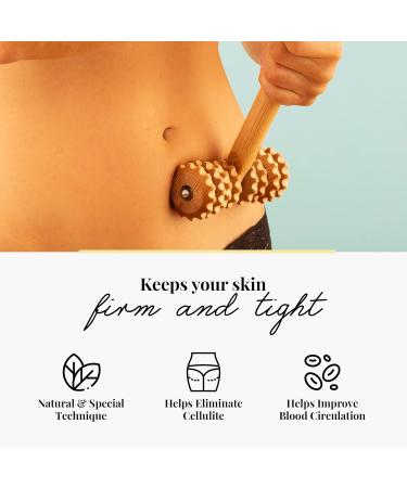 Tuuli Accessories Maderotherapy Wood Set - Massager for Cellulite & Lymphatic Drainage | Swedish Cup & Roller - Buy Online on GoSupps.com