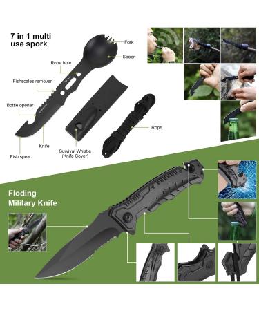 Gift for Men Dad Husband Him  Survival Kit 17 in 1  Survival Gear Tool Cool Gadgets Emergency Survival Gear and Equipment Christmas Stocking Stuffers for Families Hiking Camping Adventures - Buy Online on GoSupps.com