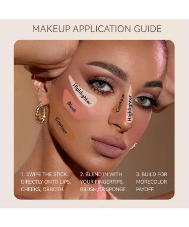  TianWlio natural blush silky soft texture 10ml makeup stick multi-function blush soft liquid blush contour shimmer pearl shimmer satin makeup compact blush - Buy Online on GoSupps.com