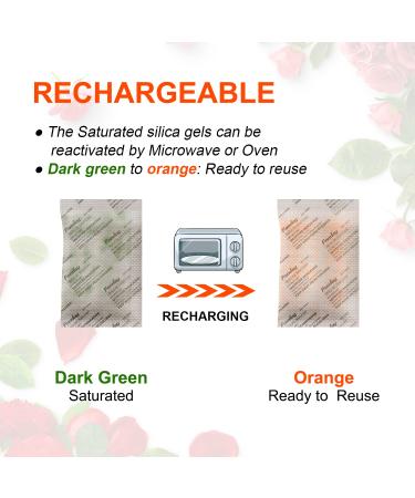 Buy 100g Fonday Food Grade Collared Silica Gel Packets - Moisture Indicating Orange to Green - 4 Packets for Fast Reactivity - Ideal for International Shipping - Buy Online on GoSupps.com