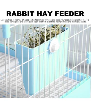 TEHAUX Rabbit Hay Pet Feeding Rack Large Capacity Hay Storage Holder Cage Tool for Rabbit Chinchilla Guinea Pig or Other Small Animals Rabbit Feeder - Buy Online on GoSupps.com