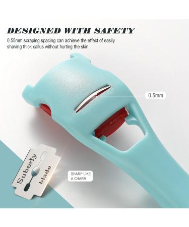 BEZOX Callus Shaver for Feet - Foot Razor with Dander Container and 10 Replaceable Pedicure Blades - Buy Online on GoSupps.com