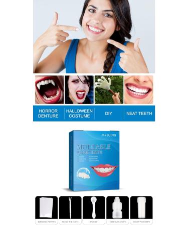 Formable False Teeth Kit | DIY Temporary Dentures for Missing Teeth & Broken Tooth Repair - Get Your Self-Confident Smile Back - Buy Online on GoSupps.com