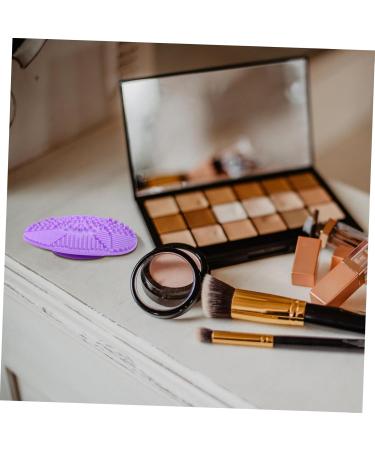 Angoily Makeup Brush Cleaner Solution Silicone Makeup Cleaning Brush Scrubber Round Brush Makeup Sponge Portable Brush Sponges Makeup Brush Scrubber Make up Face Brush Purple - Buy Online on GoSupps.com