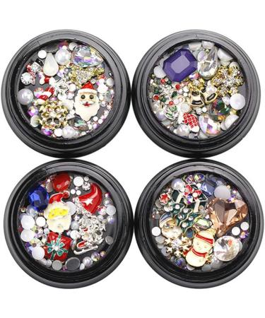 Christmas Mixed Nail Art Rhinestones Diamonds Crystals Beads Gems Nail Charms for 3d Nails Art Decoration Nail Art Supplies G312 - Buy Online on GoSupps.com