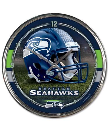 WinCraft NFL Chrome Clock 12" x 12" Seattle Seahawks