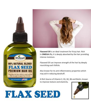 Difeel Premium Natural Linseed Hair Oil - 75ml | Strengthening & Moisturising Treatment | International Shipping Available - Buy Online on GoSupps.com