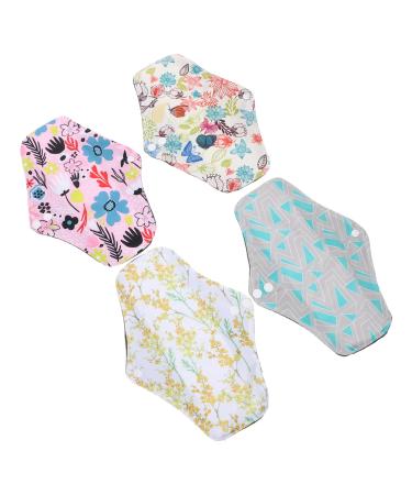Hemoton 4pcs Washable Aunt Towel pad Pads bam- Menstrual Cloth Bamboo Nursing Pads Washable Incontinence Pads Bamboo Charcoal Menstrual Pads Panty Liner Menstrual Pad Organic