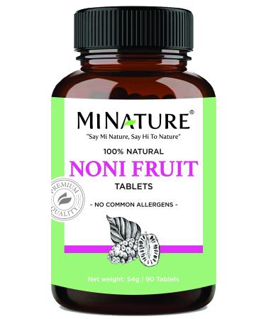 Noni Tablets by mi Nature | 90 Tablets, 1000 mg | 45 Days Supply | Noni Fruit Tablets | Vegan|