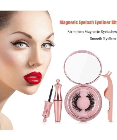 Feadem Magnetic Eyeliner Magnetic Eyelashes with Eyeline Magnetic Eyeliner Kit 3D Reusable Eyelashes with Tweezers Waterproof Long Lasting Eyeliner Magnetic Eyeliner and Lashes Pack - Buy Online on GoSupps.com