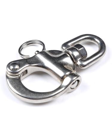 Mxeol Swivel Eye Snap Shackle Quick Release Bail Rigging Sailing Boat Marine Stainless Steel Clip Pair 2-3/4"  Silver - Buy Online on GoSupps.com
