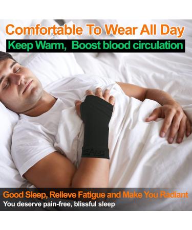 MGANG Wrist Support Sleeves - Unisex Compression Gloves for Carpal Tunnel RSI & Pain Relief (Black Size M - Buy Online on GoSupps.com