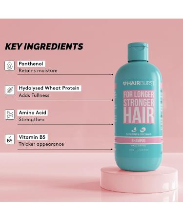 Hairburst Hair Growth Shampoo for Women - Reduces Hair Loss, Strengthens Hair Growth - SLS and Paraben Free - Coconut Avocado Scent - 350ml - Buy Online on GoSupps.com