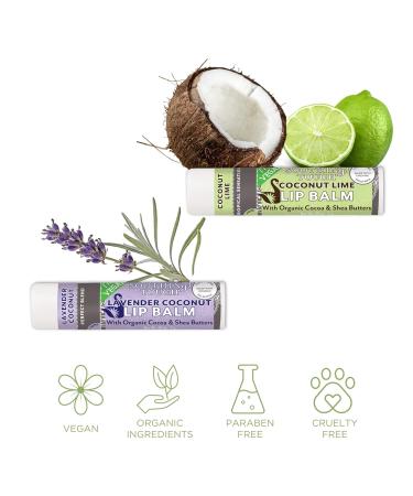 Vegan Lip Balm Set - 6 Soothing Flavors with Muslin Pouch & Keychain Holder | Natural & Eco-Friendly - Buy Online on GoSupps.com