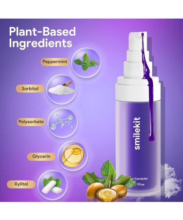 Purple Teeth Whitening Toothpaste | Effective Color Correction for White Teeth | Mild Mint Flavor - 30ml - Buy Online on GoSupps.com