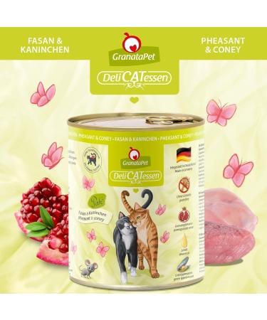 Granapet Delicatessen Fasan & Rabbit - Grain-Free Gourmet Wet Cat Food (6 x 800g) - Premium Nutrition for Cats - Buy Online on GoSupps.com