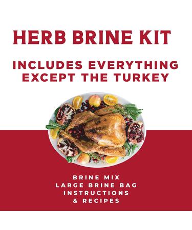 Fire & Flavor Turkey Perfect Herb Brine Seasoning Kit for Roasting, Grilling, Smoking & Frying - Includes Brining Bag for Birds up to 25 lbs - Buy Online on GoSupps.com