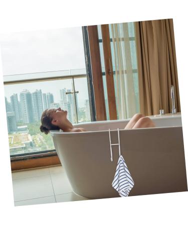 CATIEBYE Towel Hook Storage Hooks Towel Hanger for Bathroom Shower Door Hooks Clothes Hook Stainless Steel 18X10CM Silver - Buy Online on GoSupps.com