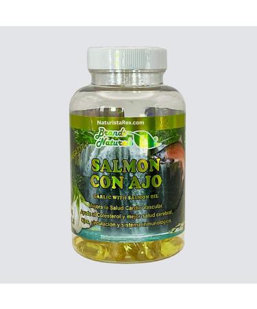 Generic Brands Naturals Omega 3 6 9 Salmon Oil & Garlic (Salmon con AJO) 100 Softgels 1000mg