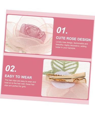 minkissy Girls Hair Accessories Flower Hair Accessories Girl Hair Accessories Bridal Hair Accessories Flower Hairpin Hair Clips for Women Cute Hair Clips Miss Plastic Side Clip Rose - Buy Online on GoSupps.com