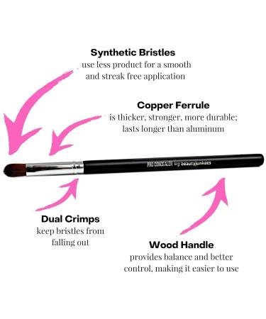 Flat Concealer Brush - Small Under Eye & Eyebrow Brush for Cream Powder and Liquid - Perfect Color Corrector Tool - Buy Online on GoSupps.com