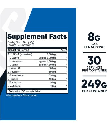Nutricost EAA Powder 30 Servings - Essential Amino Acids | Non-GMO, Gluten-Free, Vegetarian Friendly - Buy Online on GoSupps.com