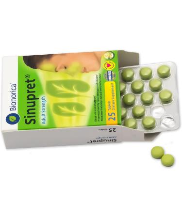 Sinupret Adult Strength Sinus + Immune Support Herbal Supplement - 25 Tablets - Buy Online on GoSupps.com