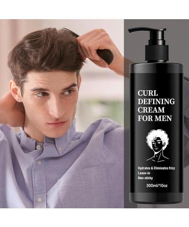  WJnflQN Curl Cream for Men Anti-Frizz Curl Enhancer | 300 ml Moisturizing Care Leave In Medium Hold Non Greasy Definition Curly Straight Hair Home Travel - Buy Online on GoSupps.com