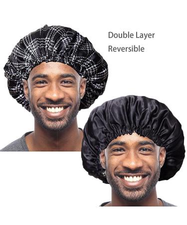 BONNET QUEEN Silk Satin Hair Bonnet for Sleeping - Double Layer Reversible Night Sleep Cap for Curly Hair - Buy Online on GoSupps.com