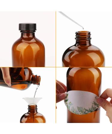 Lot de 20 bouteilles en verre transparent avec couvercle herm tique pour shampoing apr s-shampoing huiles essentielles Marron - Buy Online on GoSupps.com