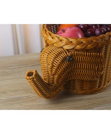 Fruit Fruit Bowl Handmade Weaving Animal Fruit Bowl Fruit Dish Bread Basket for Kitchen Food Picnic Bread Sundry Storage Basket Decorative Fruit Basket Plates (Color : Bianco) - Buy Online on GoSupps.com