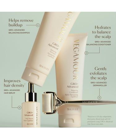 VEGAMOUR GRO+ Advanced Balancing Conditioner - Hydrating & Nourishing Hair Care for Thinning Hair | Color Safe Vegan Silicone-Free | 8 Fl Oz - Buy Online on GoSupps.com