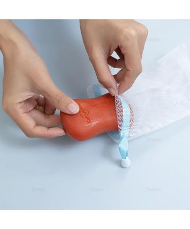 AUEAR 20 Pack Exfoliating Mesh Soap Pouch Saver Bag - Double Layer Bubble Foam Net Drawstring Holder Bags - Assorted Colors, 20 Piece Set - Buy Online on GoSupps.com