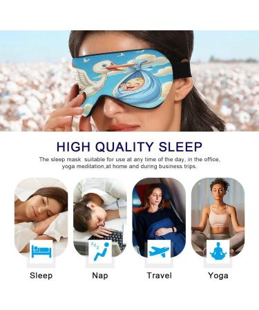 Light Blocking Baby Stork Sleep Mask | Soft Adjustable Eye Cover for Men & Women | Ideal for Travel & Naps - Buy Online on GoSupps.com