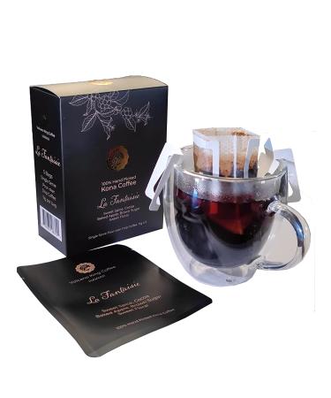 La Fantaisie by Volcano King Coffee: 100% Top Grade Kona Dark Roast Pour Over Drip Coffee 5 Pack from Hawaii - Buy Online on GoSupps.com