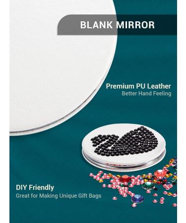 Getinbulk 12-Piece Compact Mirror Set | Double-Sided 1X/3X Magnification | PU Leather | White | 3.15 inches - Buy Online on GoSupps.com