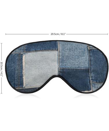 Retro Blue Jeans Sleep Mask | Soft Adjustable Eye Covers | Light-Blocking Blindfold for Men Women & Kids - Buy Online on GoSupps.com