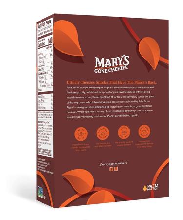 Mary's Gone Crackers Cheezee Cheddar Flavor Plant-Based Crackers - Vegan, Dairy Free, Organic Snack (1 Pack) - Buy Online on GoSupps.com