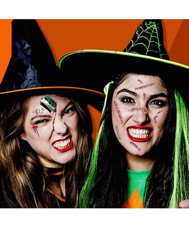 Halloween Zombie Scar Tattoo Sticker 12 Sheets - Waterproof Realistic Fake Wound Tattoos for Halloween Makeup & Cosplay - Buy Online on GoSupps.com