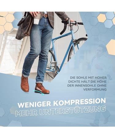 Dynwalker Height Increase Insoles for Men - Shock Absorbing Gel Shoe Lifters Non-Slip and Pressure-Resistant (Size 42-44) - Buy Online on GoSupps.com