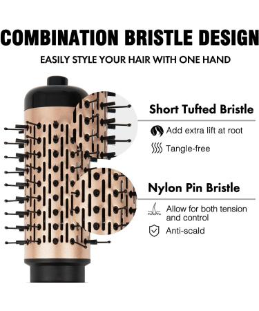 DAILYLIFE Rotating Hair Dryer Brush | Professional 2-in-1 Ionic Blow Dryer & Volumizer | International Shipping Available - Buy Online on GoSupps.com