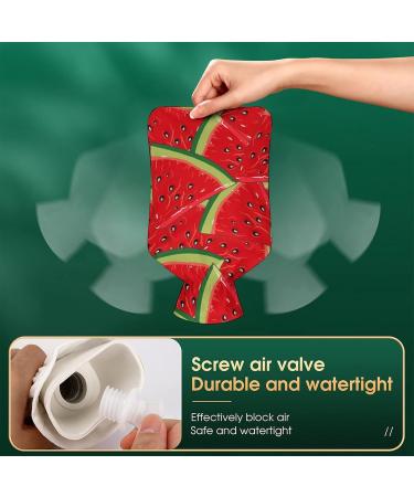 Watermelon Hot Water Bottle with Plush Cover | Hand Warmer for Adults & Children | 26.5x15.3cm | International Shipping Available - Buy Online on GoSupps.com
